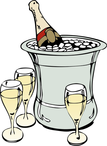 Champagne Serving Clipart