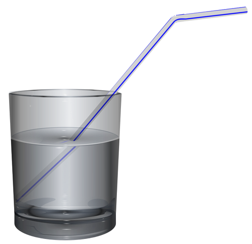 Glass Of Water With Straw Clipart