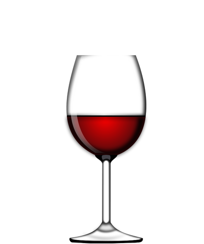 Half Glass Of Red Vine Clipart