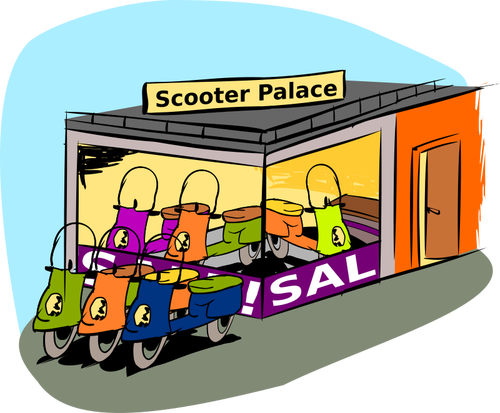 Scooter Shop Clipart