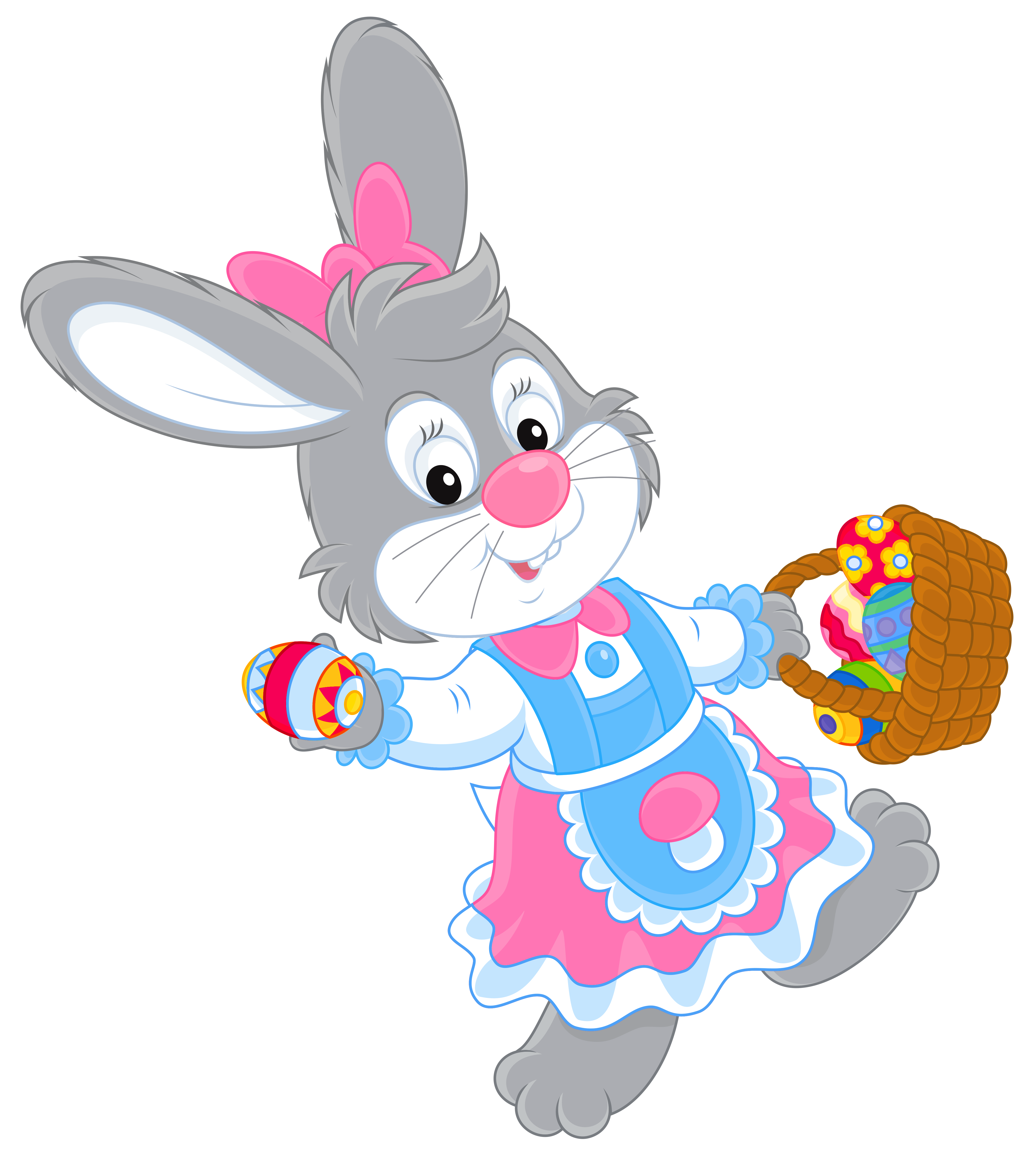 Picture Easter Basket With Bunny Egg Clipart