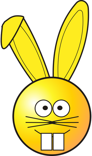 Spring Bunny With Yellow Ears Clipart