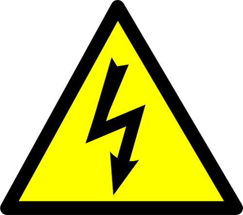 Electricity Current Danger Sign Clipart