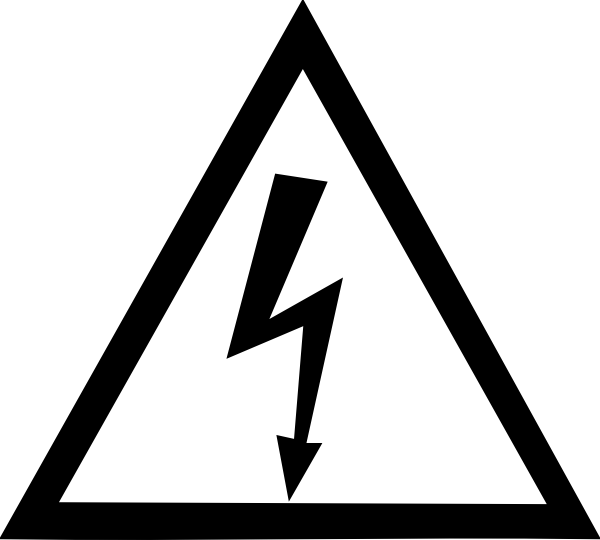 Electricity Symbol Hazard Sign High Warning Voltage Clipart