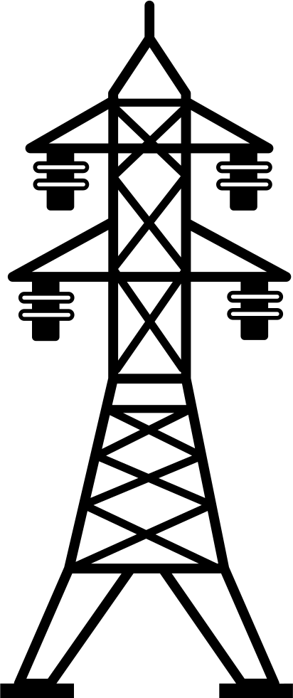 Electric Power Transmission High Electricity Overhead Voltage Clipart