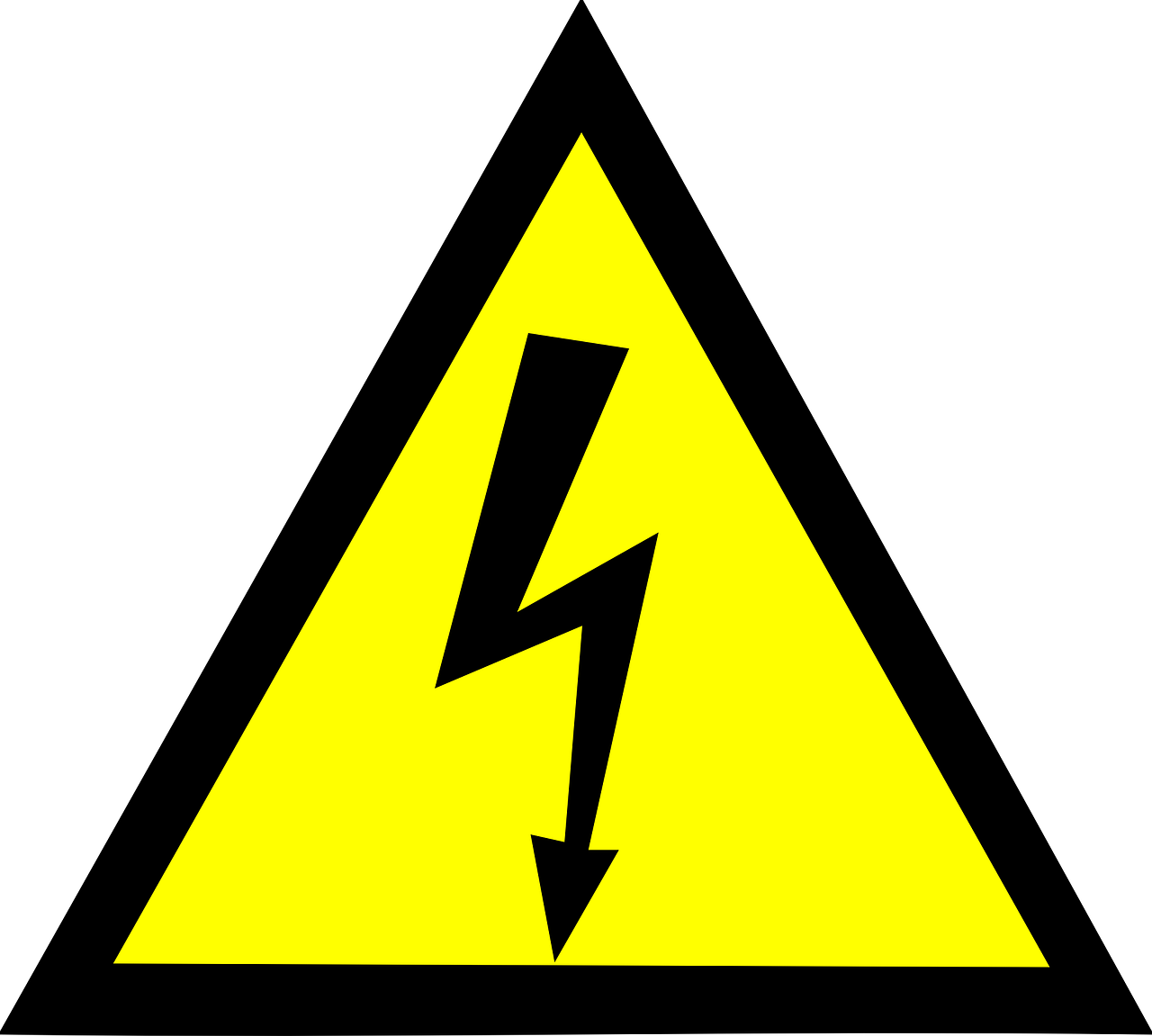 Risk Electricity Hazard Sign High Warning Voltage Clipart
