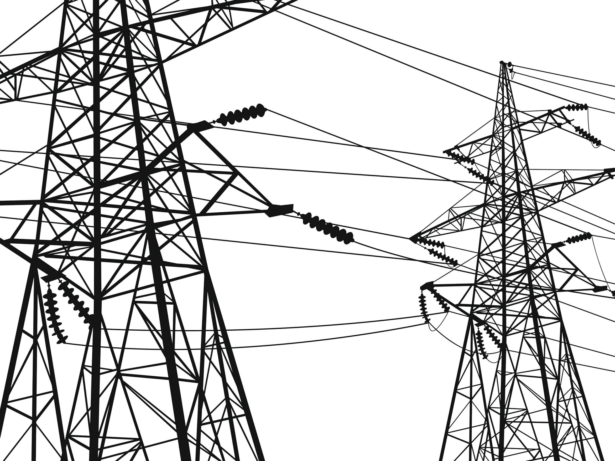 Urban Wire Electric Power Electricity Lines High Clipart