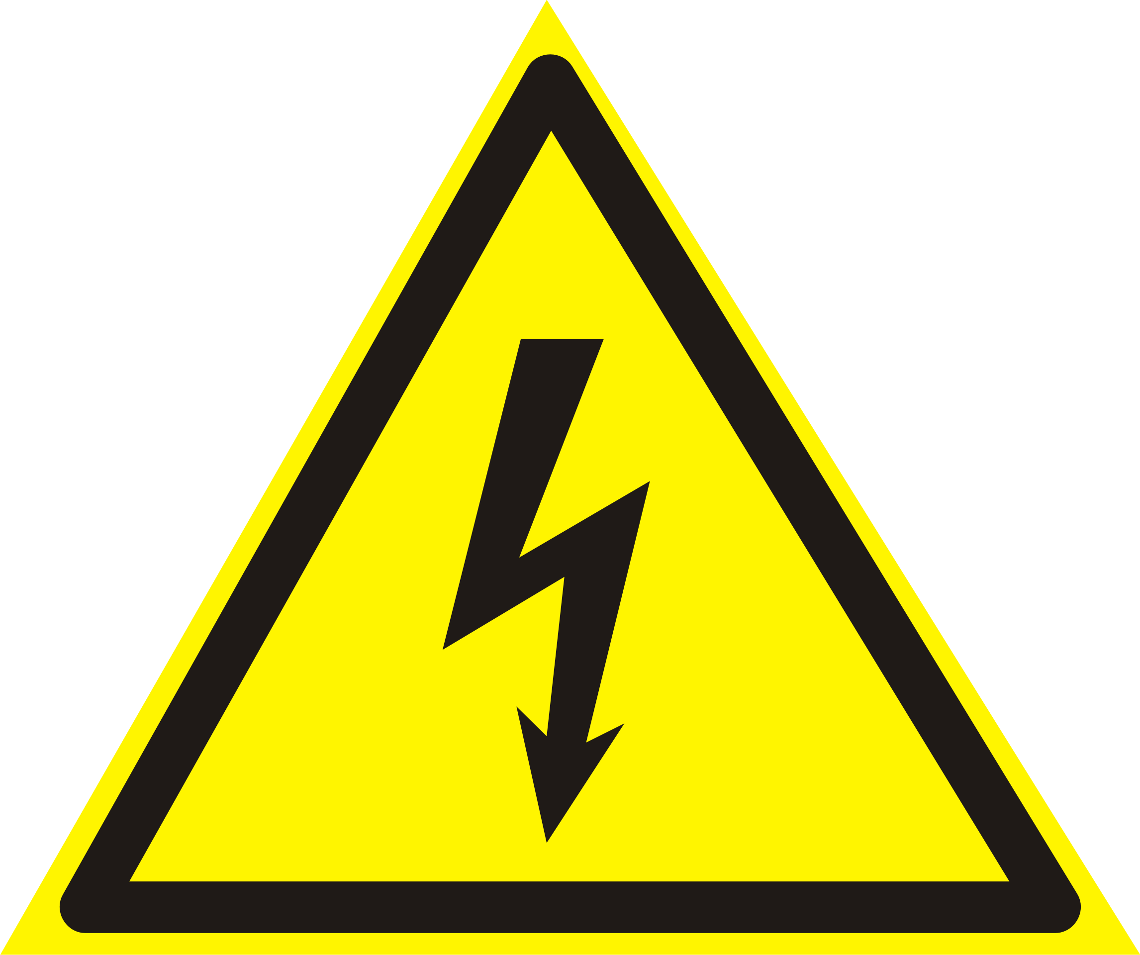Electricity Symbol Shock Hazard High Voltage Clipart