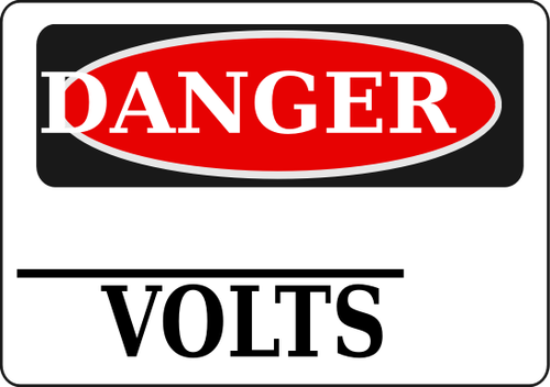 Danger Blank High Voltage Sign Clipart