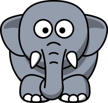 Cartoon Elephant Vector In Open Office Drawing Clipart