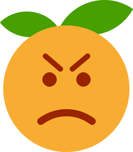 Angry Orange Clipart