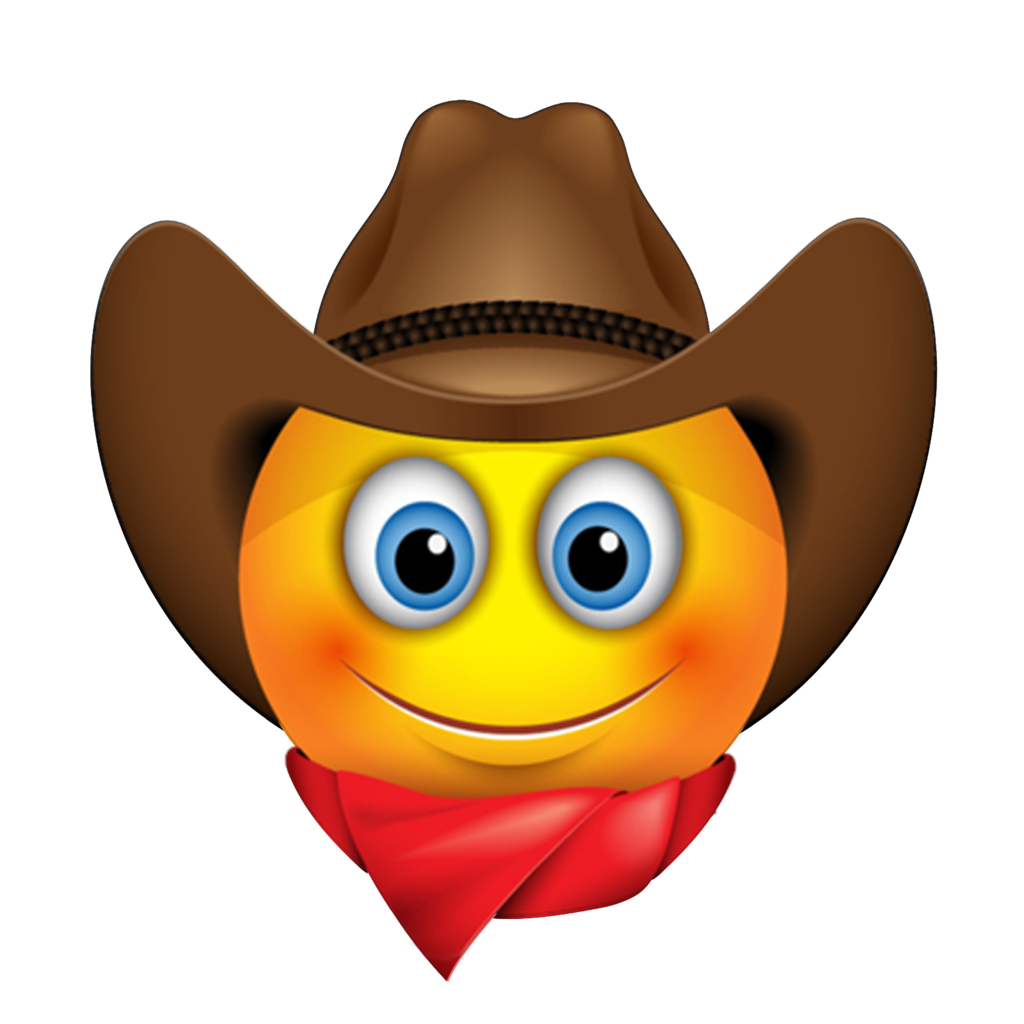 Emoticon Smiley Sunglasses Cowboy Emoji Free Download PNG HQ Clipart