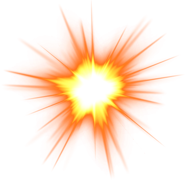 Explosion Light Effect Flame Solar Spark Clipart