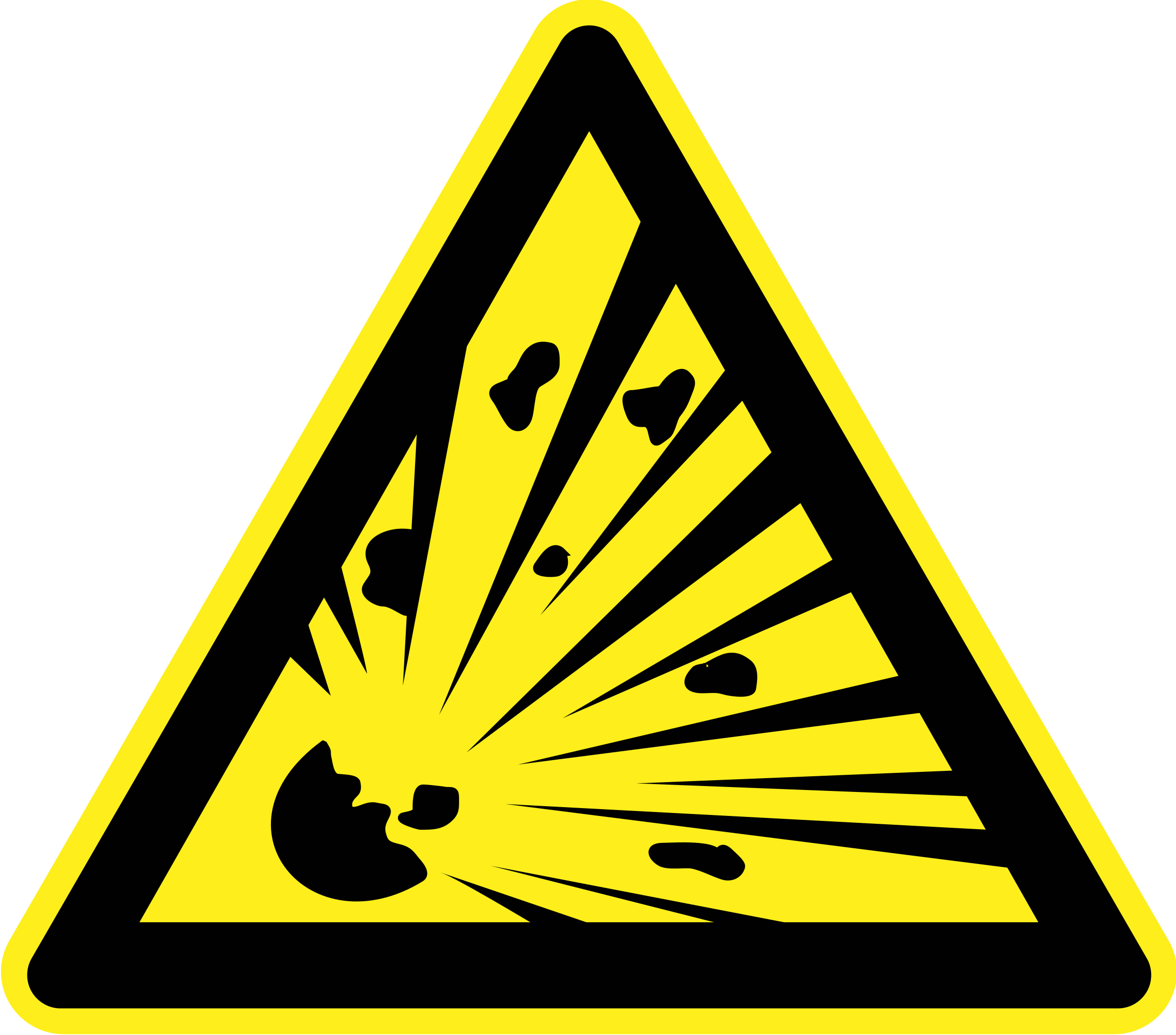 Explosion Symbol Sign High Warning Voltage Clipart