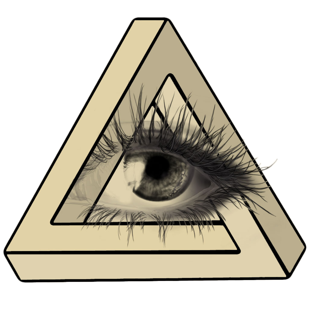 Eye Penrose Illusion Optical Triangle Drawing Clipart