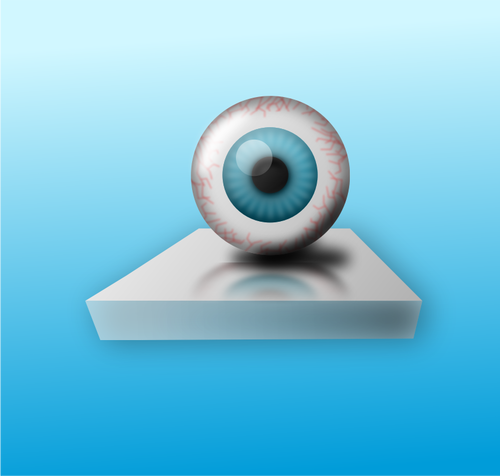 Blue Eye On Stand Clipart