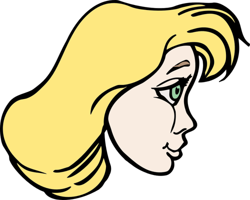 Side Profile Lady Avatar Clipart