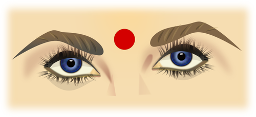 Indian Lady Eyes Clipart