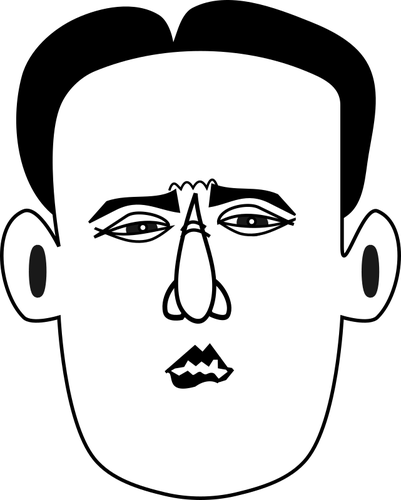 Man With Small Mouth Clipart