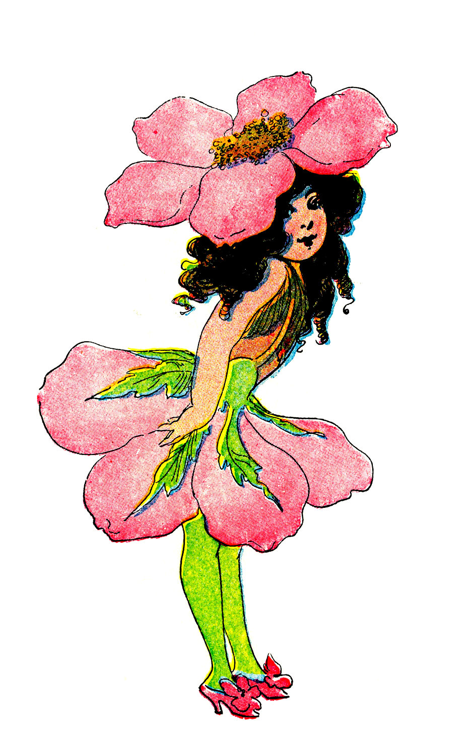 Vintage 3 Flower Fairies The Graphics Fairy Clipart