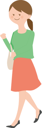 Shopping Girl With Bag Clipart
