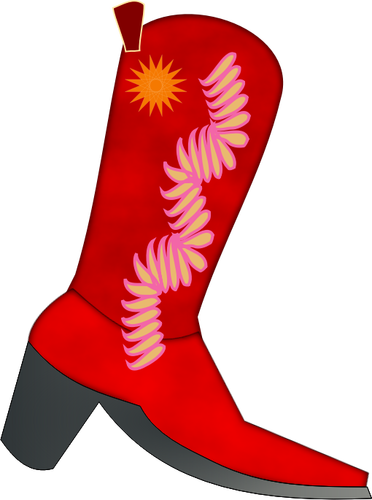 Red Cowboy Boot Clipart
