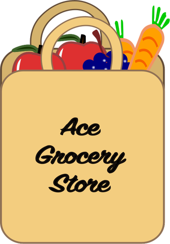 Grocery Shopping Bag Clipart