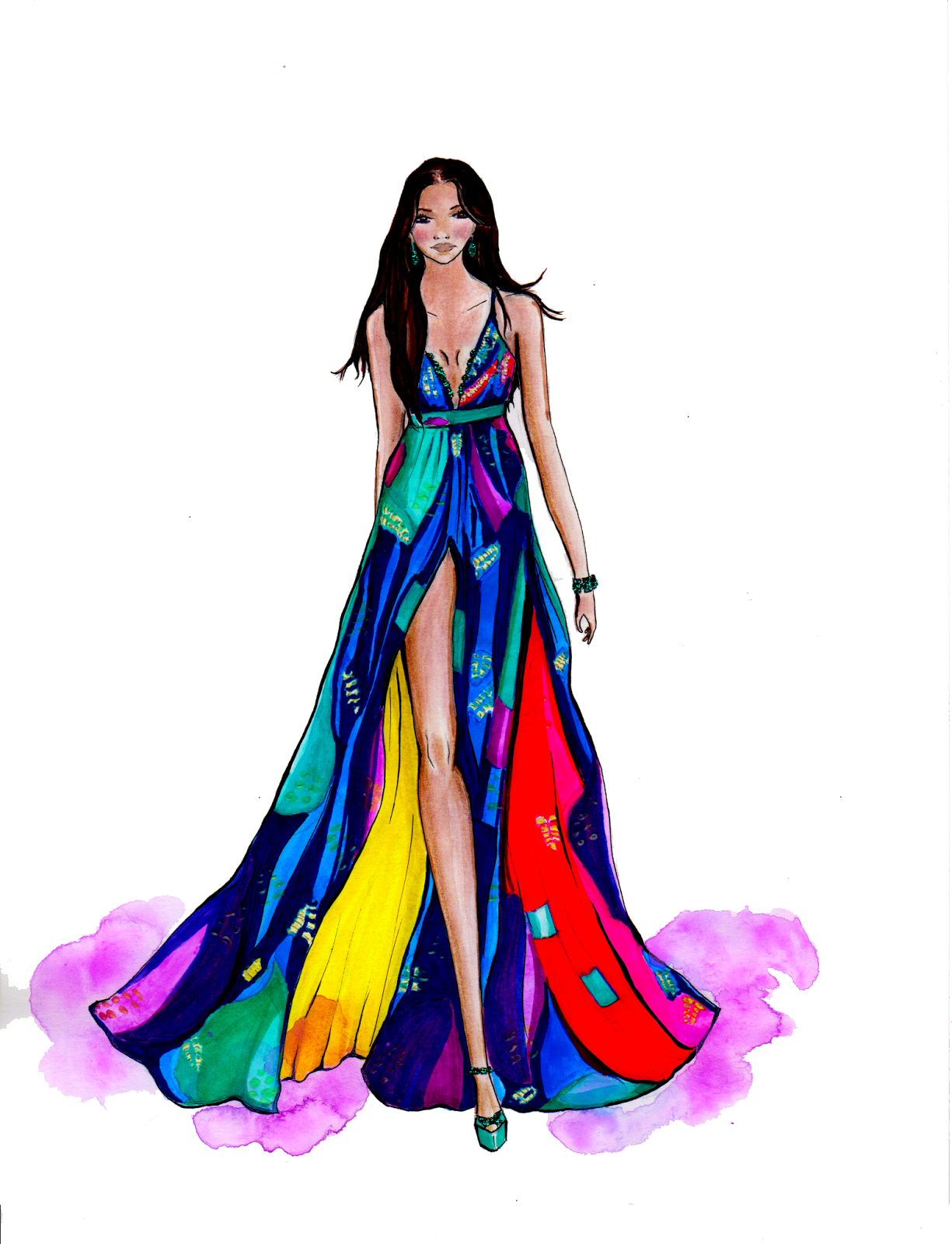 Model Fashion Design Transparent Illustration HD Image Free PNG Clipart