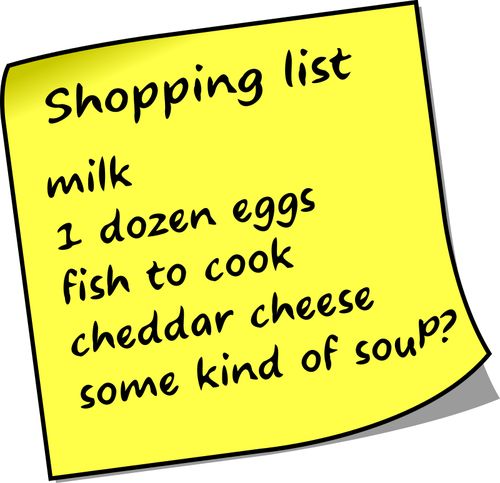 Shopping List Clipart