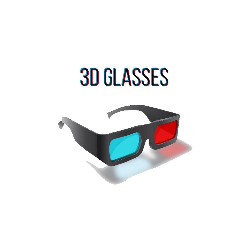 3D Glasses Film Stereoscopy Free Frame Clipart