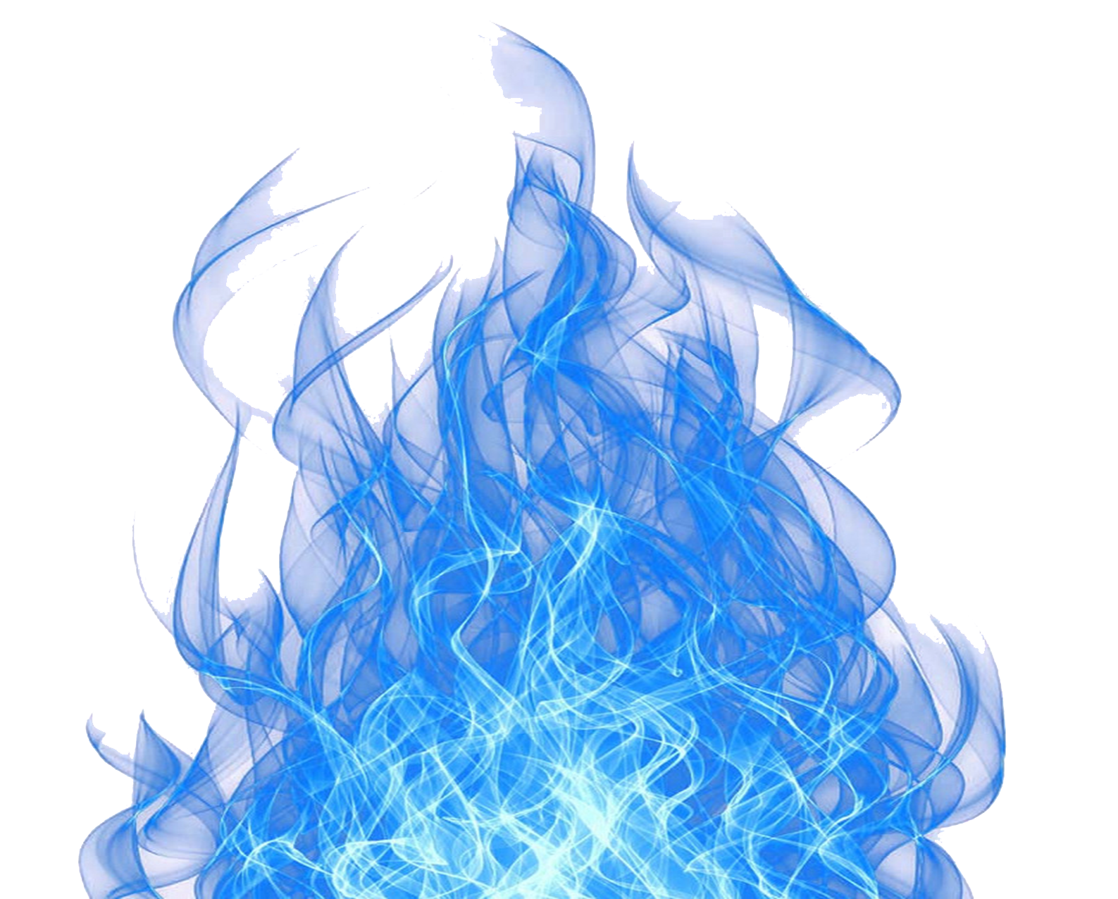 Blue Fire Cool Flame Light Free HQ Image Clipart