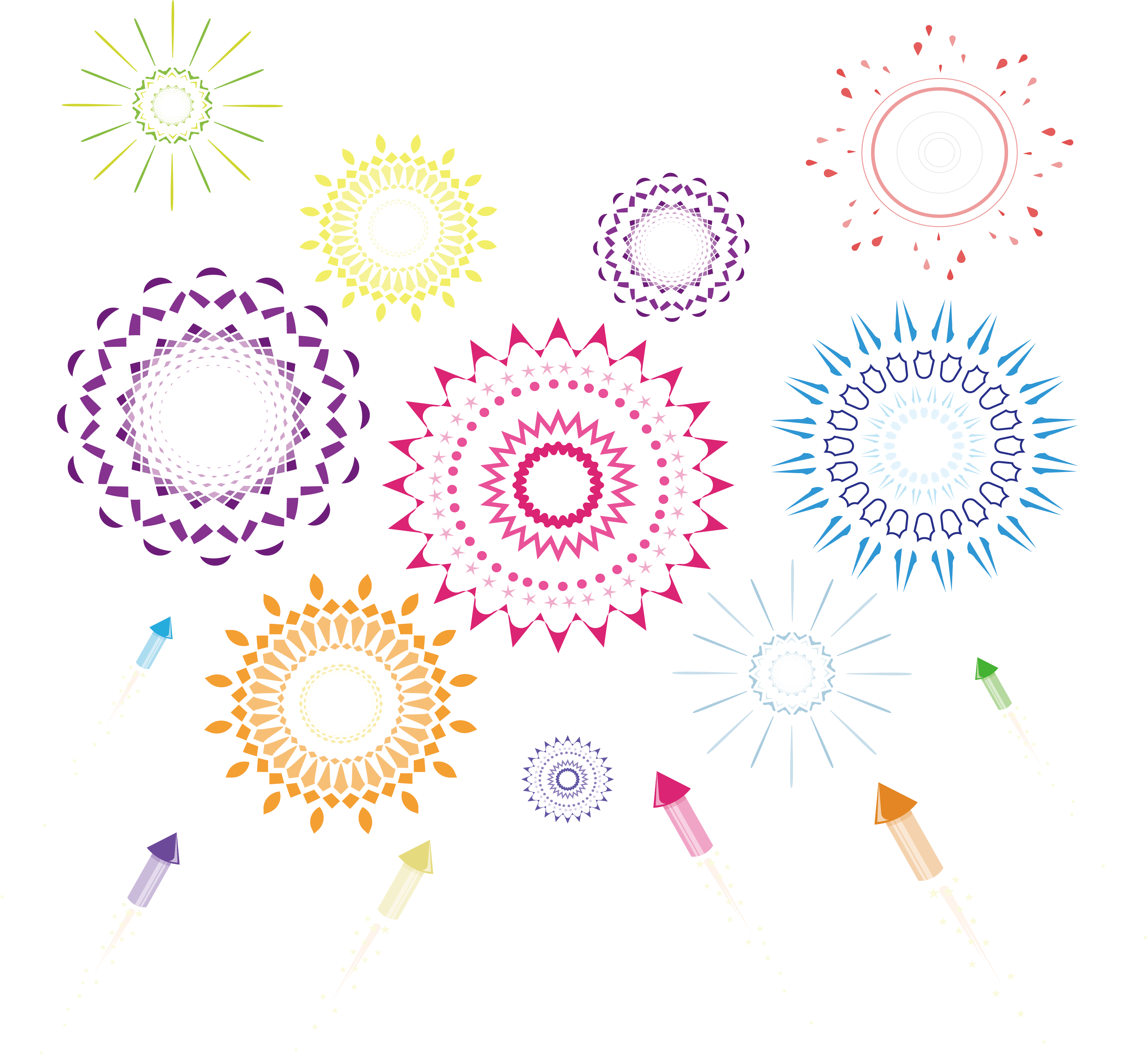 Beautiful Festival Fireworks Graphic Design Free Transparent Image HD Clipart