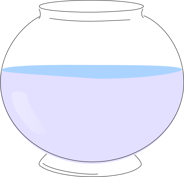 Empty Fish Bowl At Vector Free Download Clipart