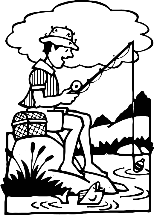 Woman Fishing Images Image Png Clipart
