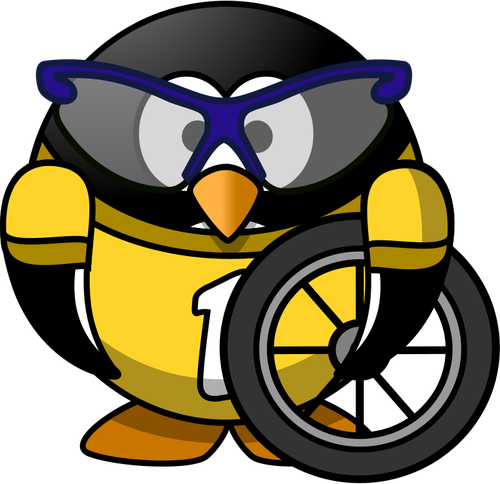 Cyclist Penguin Clipart