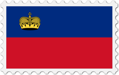 Liechtenstein Flag Stamp Clipart