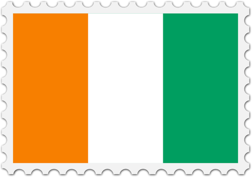 Ivory Coast Flag Stamp Clipart