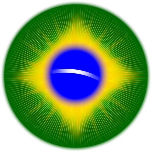 Rounded Brazil Flag Clipart