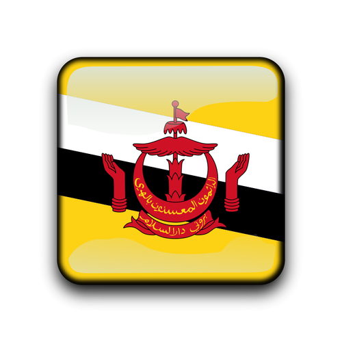 Brunei Flag Button Clipart