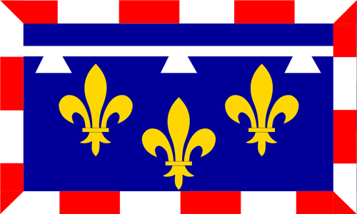 Centre-Val-De-Loire Region Flag Clipart