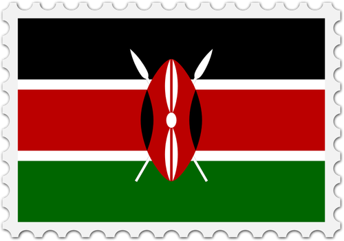 Kenya Flag Stamp Clipart