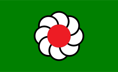 Flag Of Ikutahara In Hokkaido Image Clipart