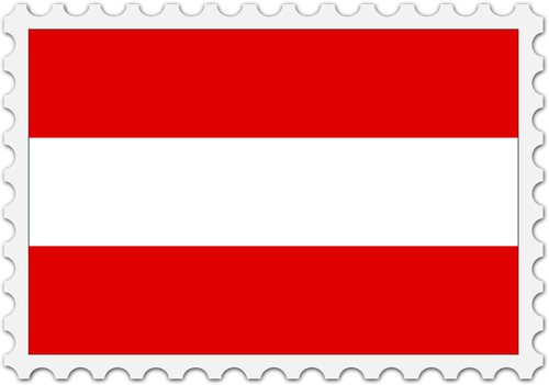 Austria Flag Stamp Clipart
