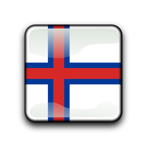 Faroe Island Flag Button Clipart