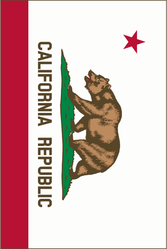 Flag Of California Republic Vertical Clipart