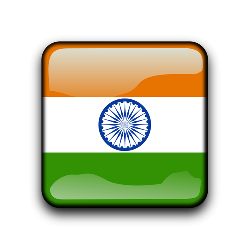 Indian Flag Button Clipart