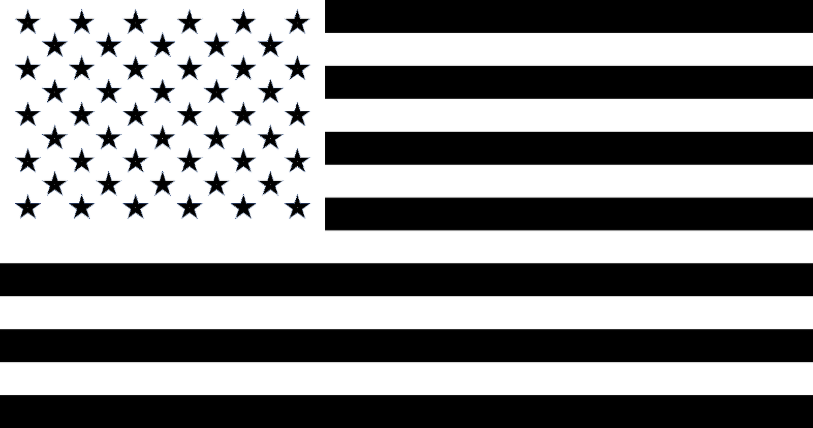 Download United Of American States Flag Black The Clipart PNG Free