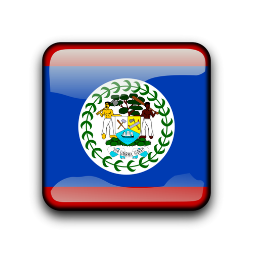 Belize Flag Button Clipart