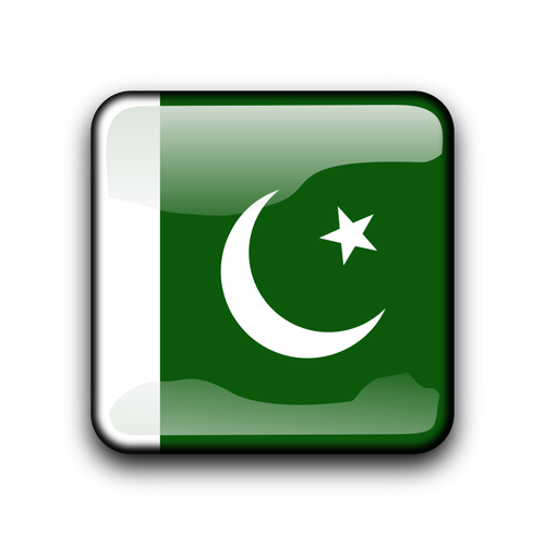 Pakistan Flag Inside Square Shape Clipart