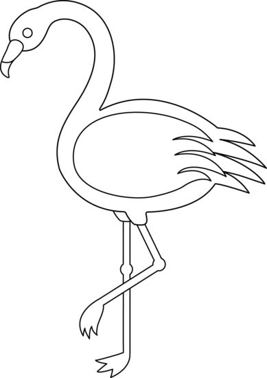 Colorable Flamingo Other Projects Transparent Image Clipart